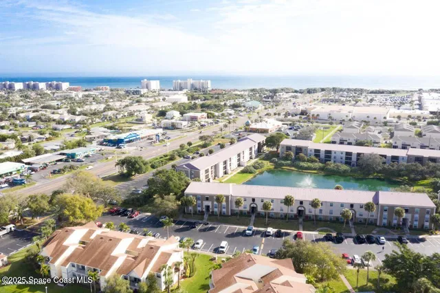 an aerial view of a city