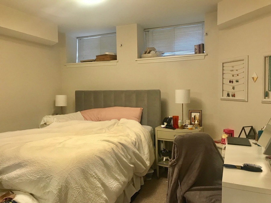 Undisclosed Address Chicago, IL 60614 - Photo 5 of 7 a bedroom with a bed and wall painting