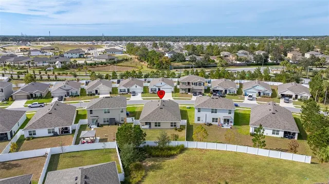 an aerial view of swimming pool
