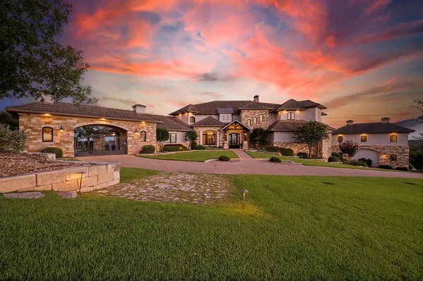 a house view with a garden space