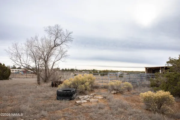 a view of a lake with houses in the back