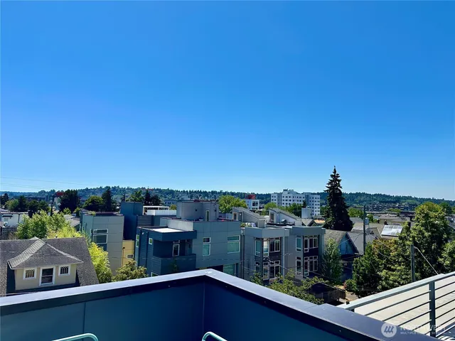 a view of a city from a terrace