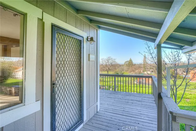 a view of city from a balcony