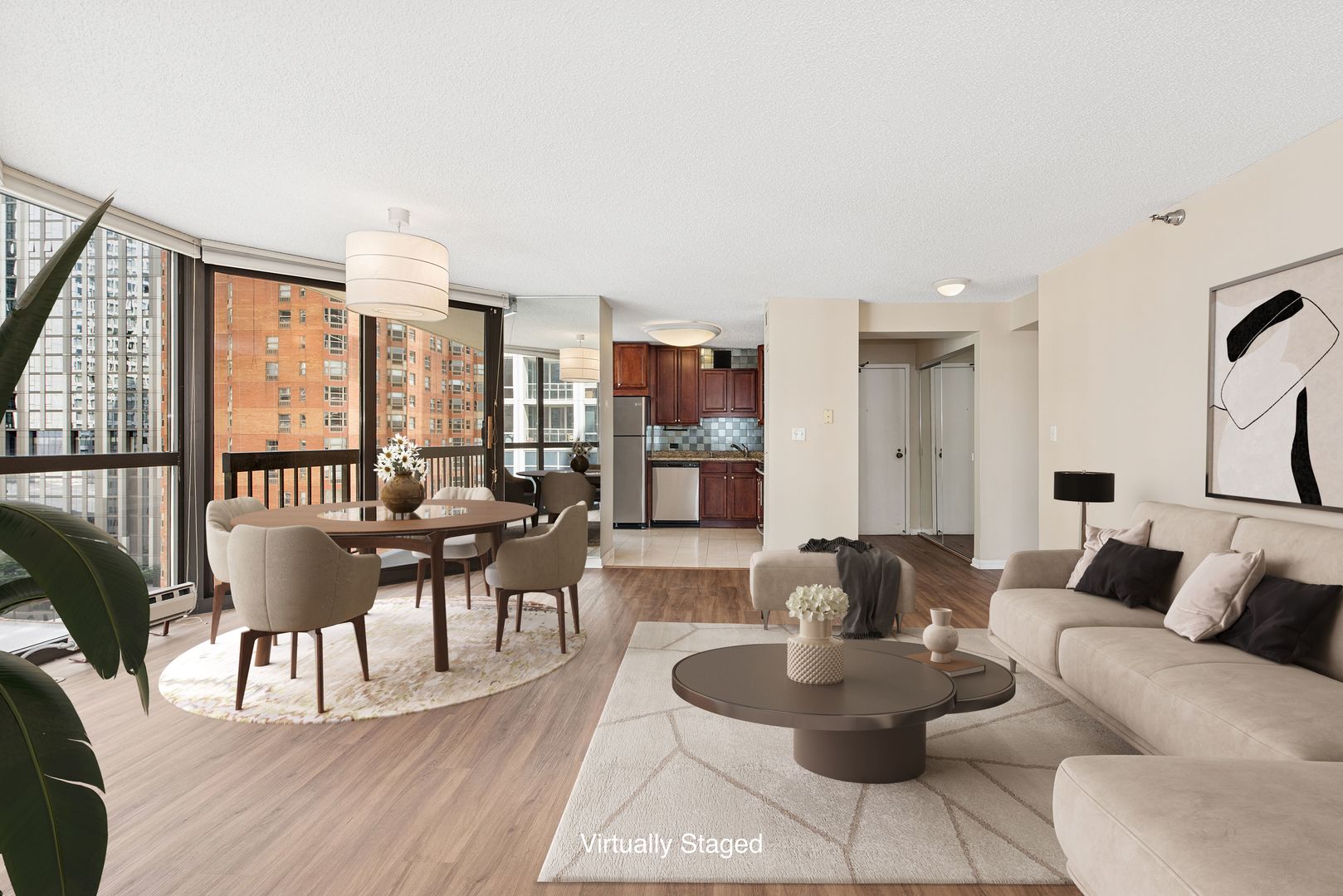 33 West Delaware Place, Unit 10B Chicago, IL 60610 - Photo 13 of 19 a living room with furniture and a large window