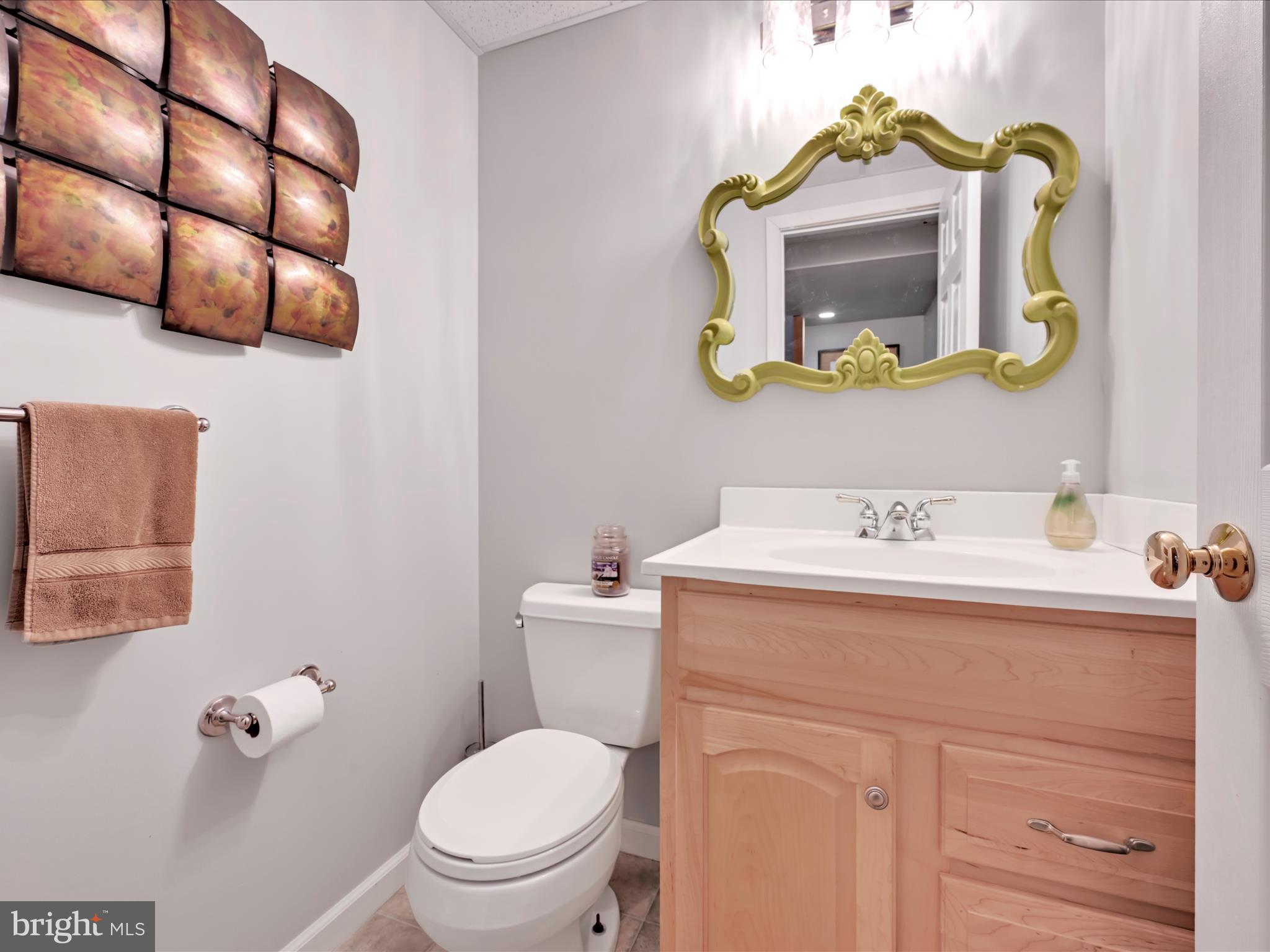 2518 Jacob Drive Reading, PA 19608 - Photo 37 of 41 a bathroom with a toilet sink vanity and mirror