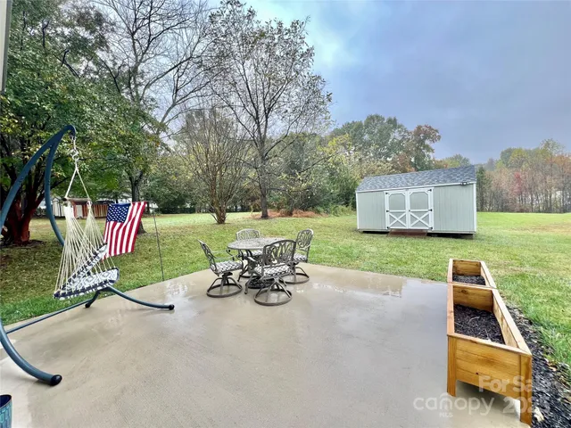 a view of a park with slide