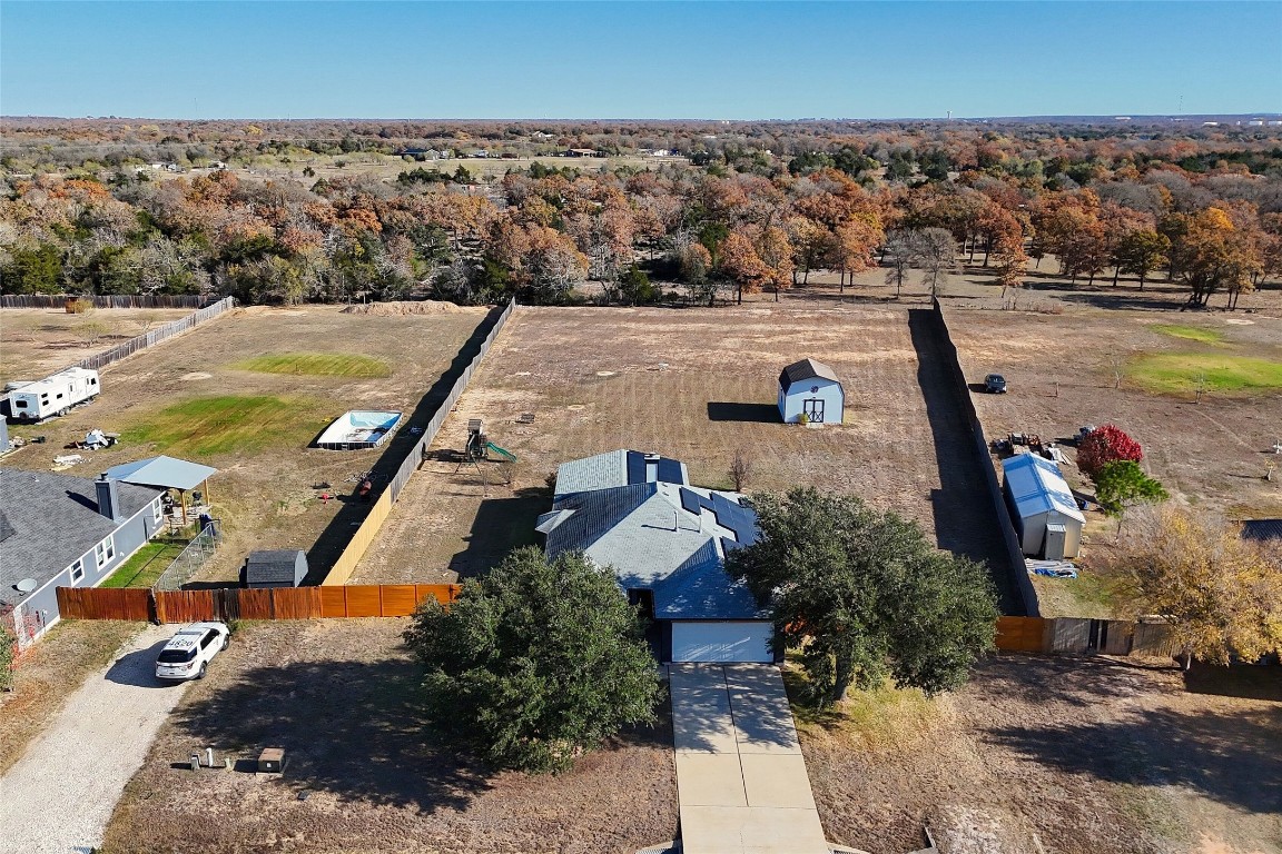 167 Hay Meadow Road Cedar Creek, TX 78612 - Photo 34 of 39 Aerial perspective of front view of 1.3 acres
