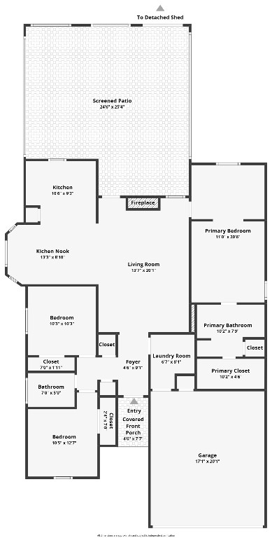 167 Hay Meadow Road Cedar Creek, TX 78612 - Photo 38 of 39 View of floor plan