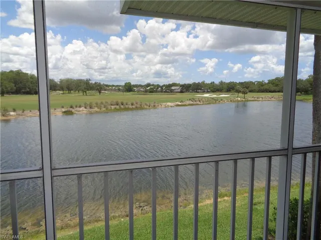a view of lake from a balcony