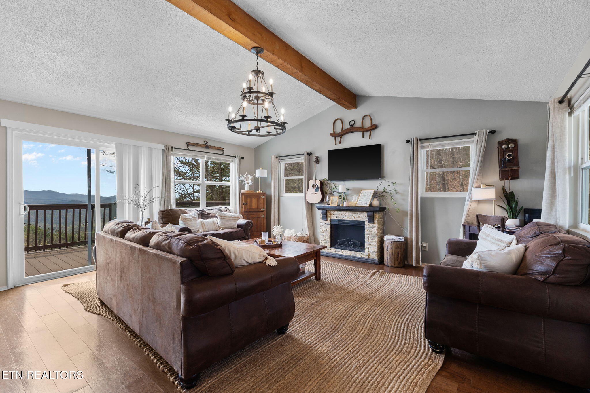 1115 Red Maple Lane Sevierville, TN 37876 - Photo 19 of 55 a living room with furniture and flat screen tv