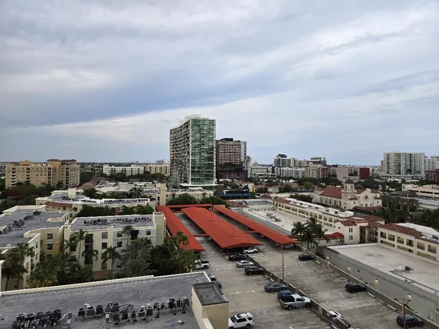 an aerial view of a city