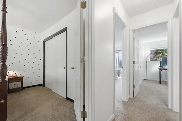 a view of livingroom with closet