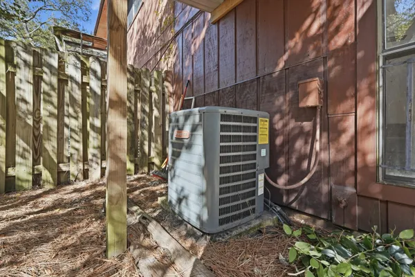 a view of a street with sitting area