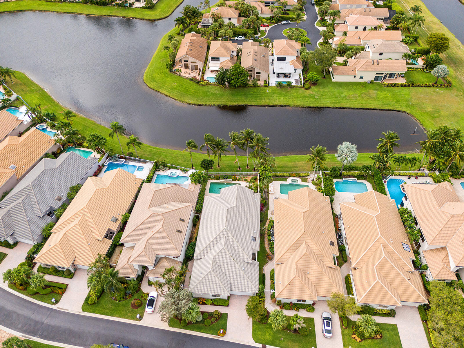 17051 Grand Bay Drive Boca Raton, FL 33496 - Photo 45 of 91 an aerial view of a house with a lake view