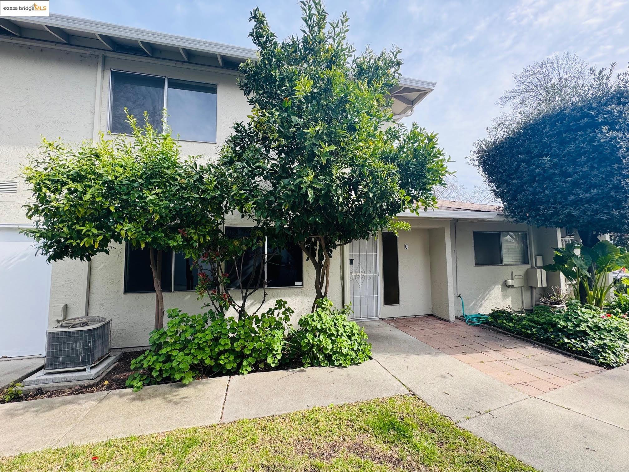 1459 Del Rio Circle, Unit C Concord, CA 94518 - Photo 2 of 9 a front view of a house with a yard and potted plants
