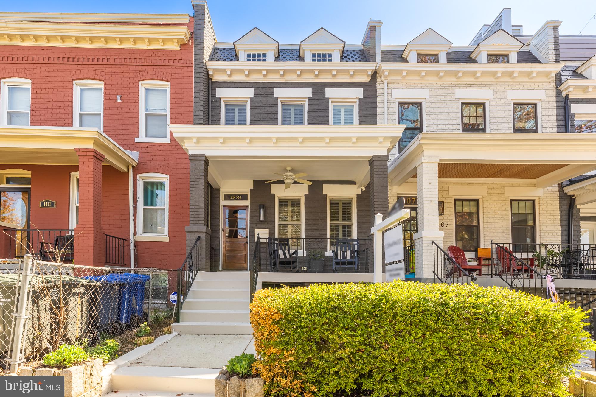 front view of a brick building