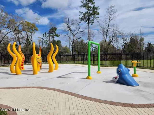 a view of park with slide