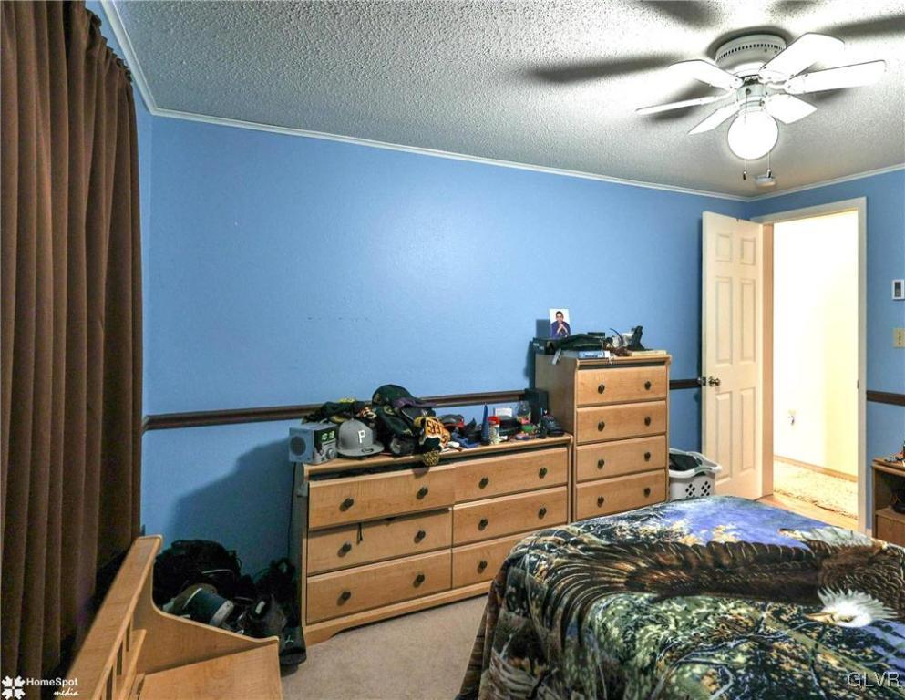 7197 Borman Road New Tripoli, PA 18066 - Photo 20 of 30 a bedroom with a bed and a chandelier