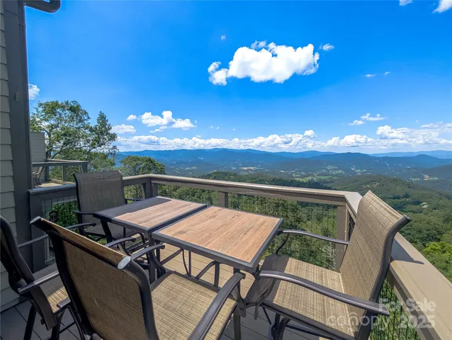 a view of a terrace with furniture