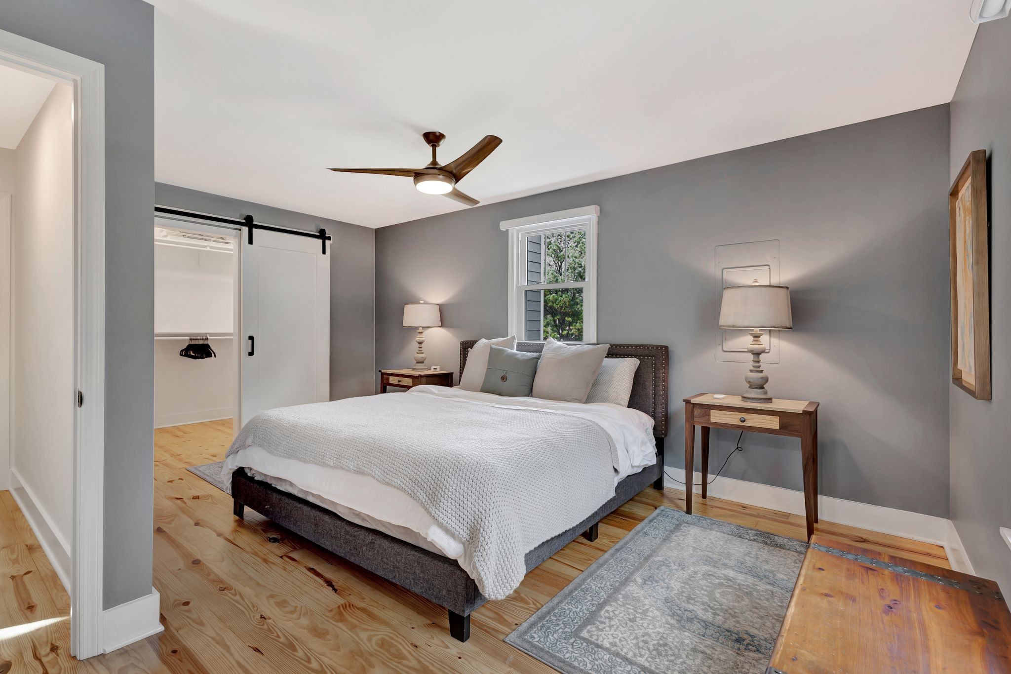 1358 Hunter Road Franklin, TN 37064 - Photo 22 of 47 a bedroom with a bed and wooden floor