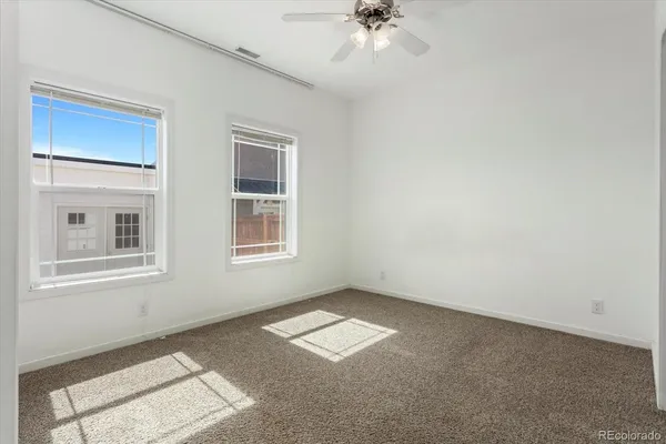 a view of a hallway with closet
