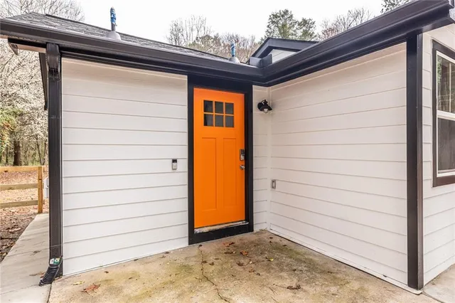 a view of front door