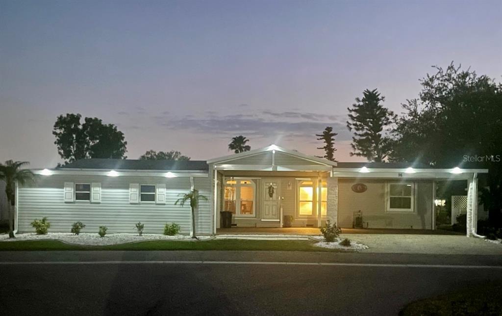 a front view of a building