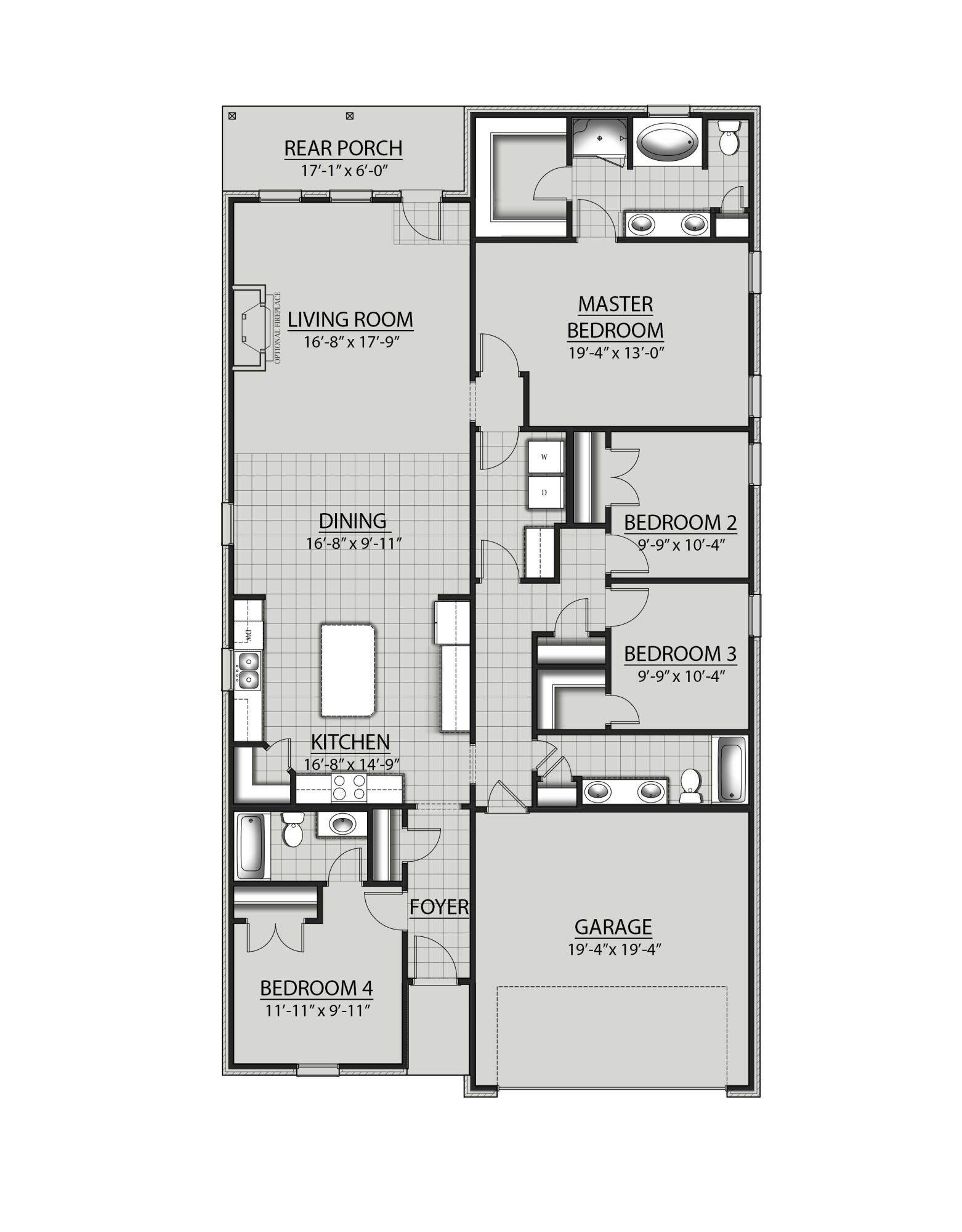 224 Hydrangea Boulevard Freeport, FL 32439 - Photo 3 of 3 Falkner AGS Floor Plan