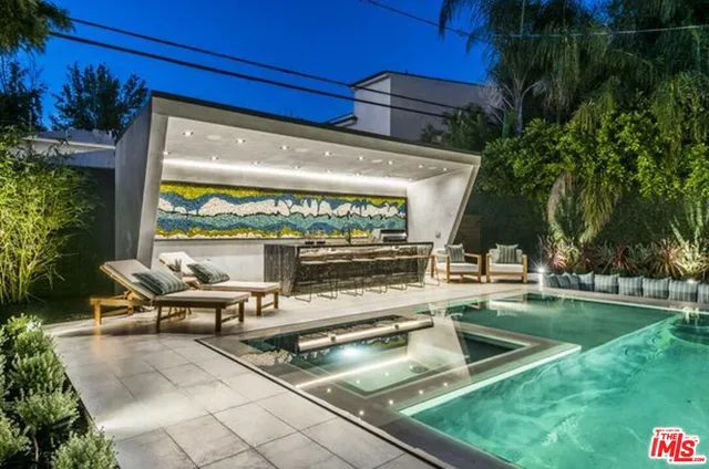a view of living room and dining room