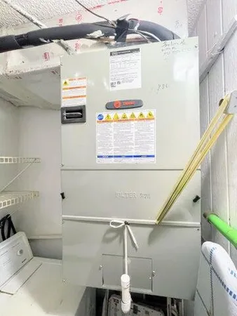 a view of outdoor space with garden and trees