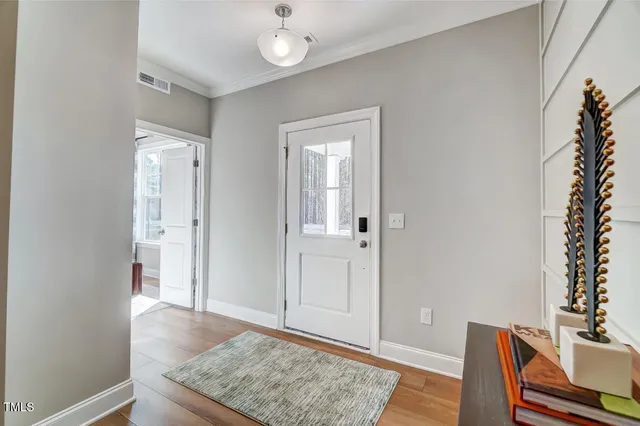 a view of livingroom with furniture and wooden floor