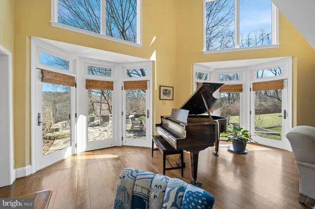 a living room with fireplace furniture and a flat screen tv