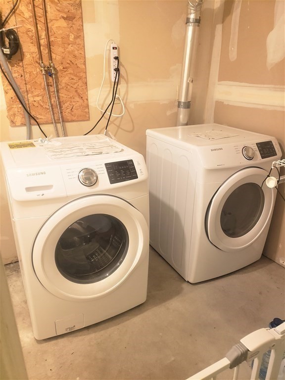 174 Old Belchertown Road Ware, MA 01082 - Photo 39 of 42 a utility room with dryer and washer