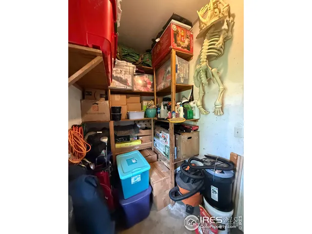 a close up of a storage and utility room