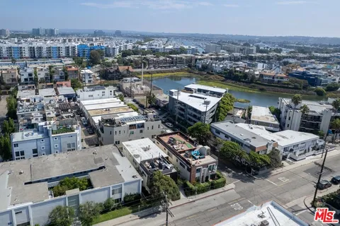 an aerial view of a city
