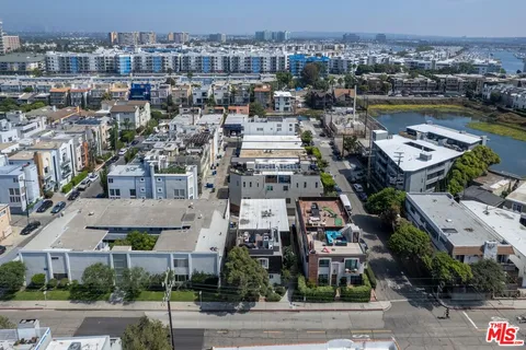an aerial view of a city