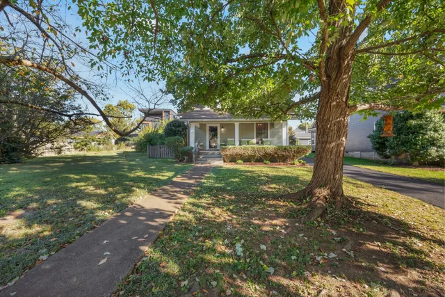 a view of house with backyard