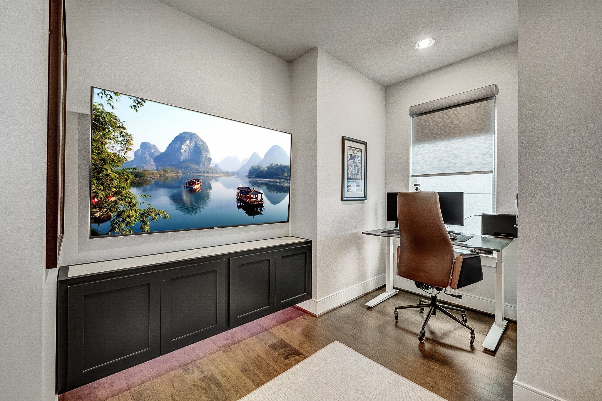 3306 Cardinal Crest Lane Houston, TX 77080 - Photo 29 of 50 a view of a workspace with furniture and wooden floor
