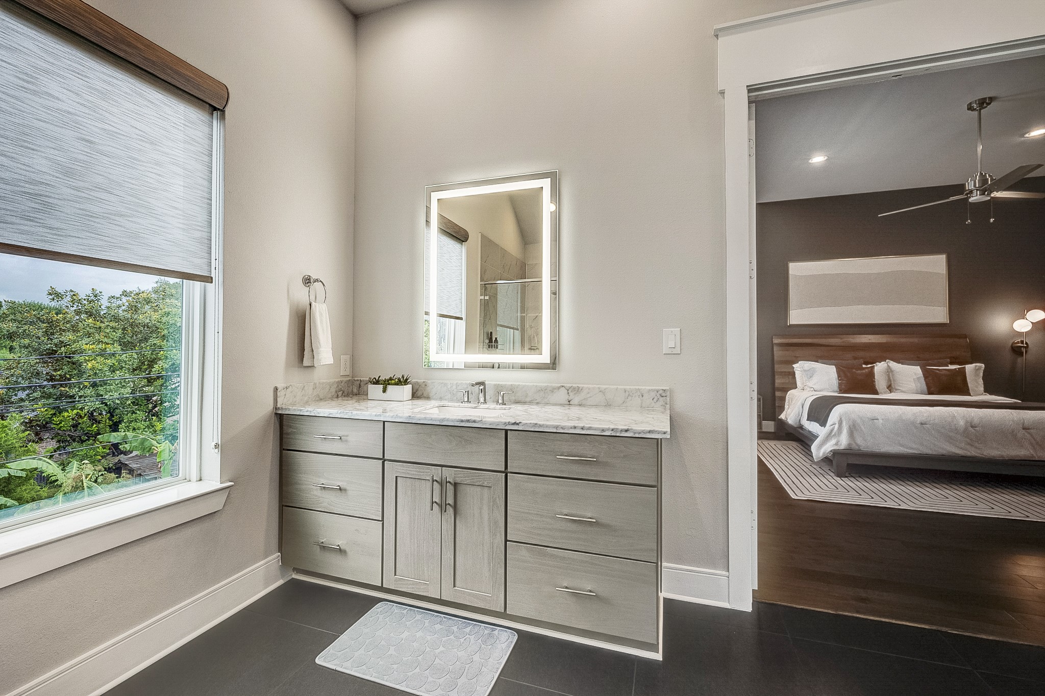 3306 Cardinal Crest Lane Houston, TX 77080 - Photo 43 of 50 a bathroom with a sink and a mirror