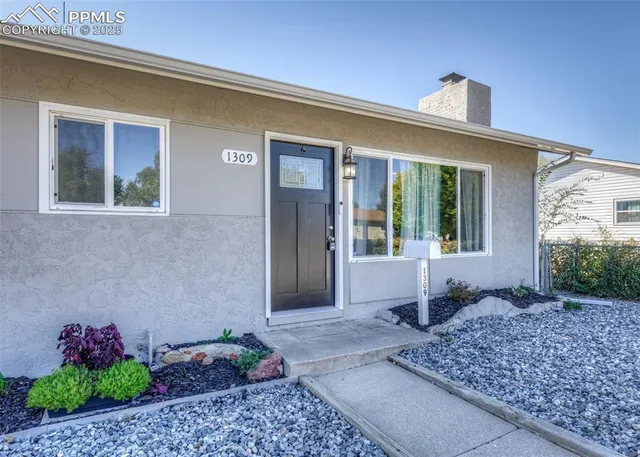 a front view of a house