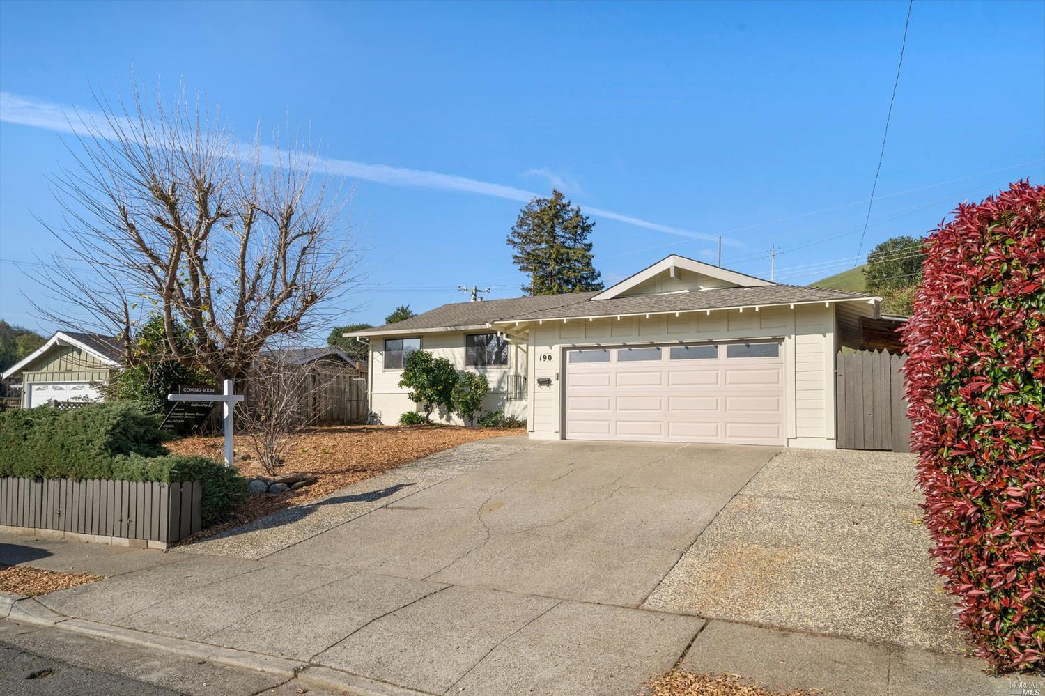 190 Daryl Avenue Novato, CA 94947 - Photo 1 of 1 a view of a house with a yard and garage