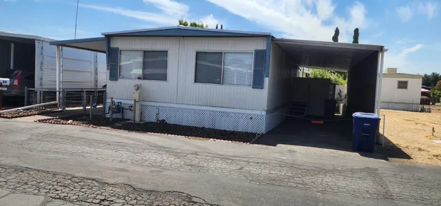 a front view of a house with shower