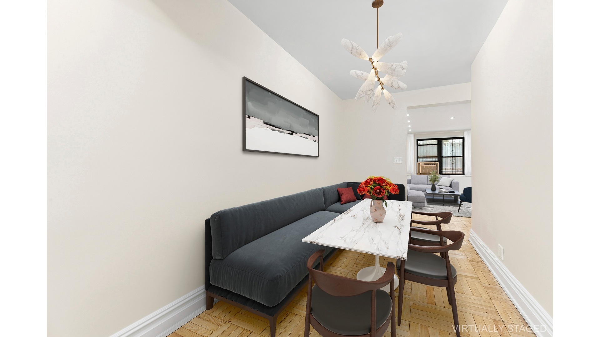 345 Riverside Drive, Unit 1E Manhattan, NY 10025 - Photo 2 of 15 a living room with furniture and a table