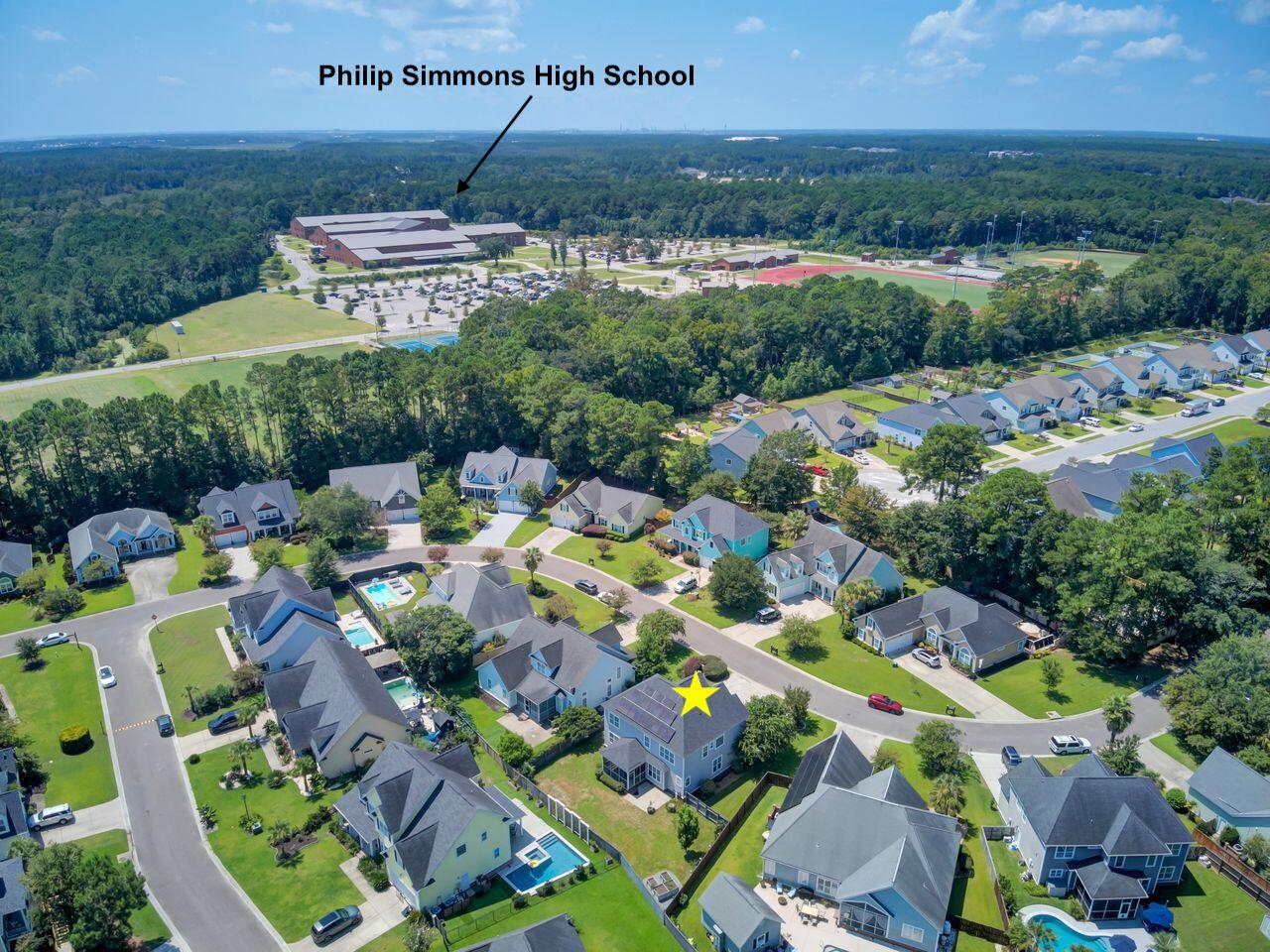1176 Rivers Reach Drive Wando, SC 29492 - Photo 5 of 42 Aerial View of High School