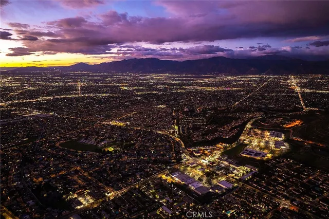 a view of city and mountain