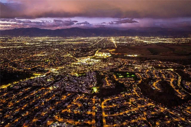 a view of an ocean and a mountain