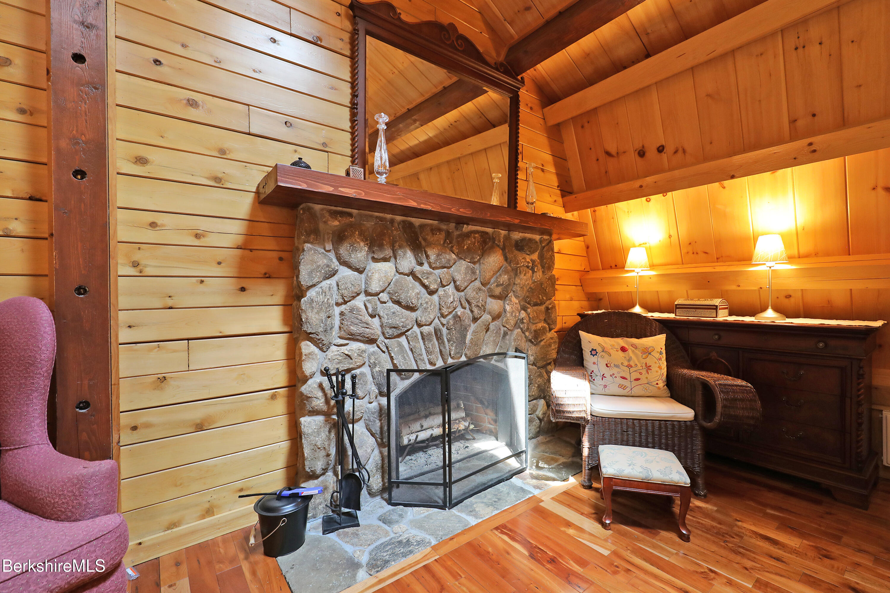 235 Algerie Road Becket, MA 01223 - Photo 20 of 43 a outdoor living space with patio furniture and a fireplace