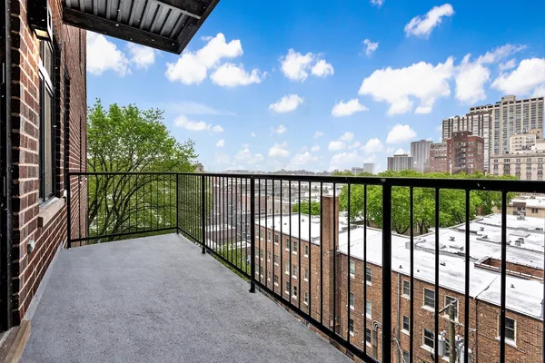 a view of a balcony