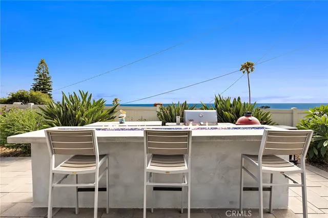 a view of an outdoor seating area