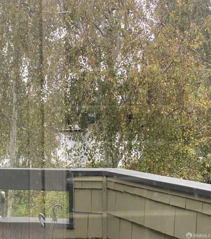 a view of trees from a window